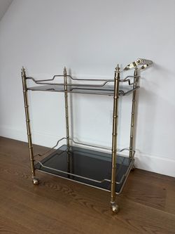 Vintage Gold Bar Cart