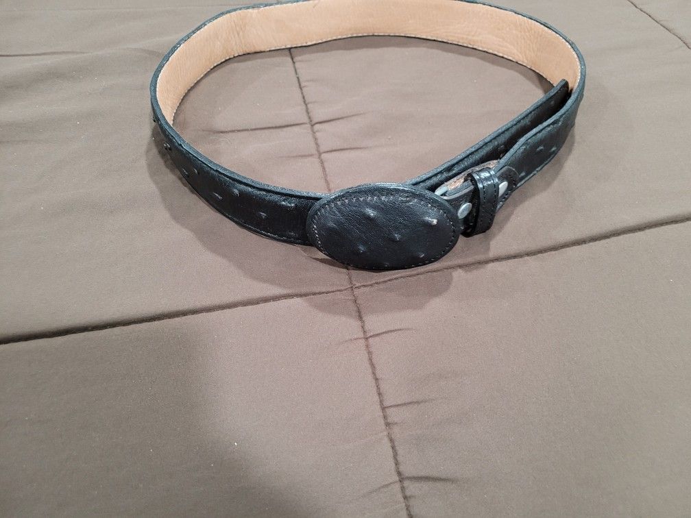 Black Leather Boys Belt