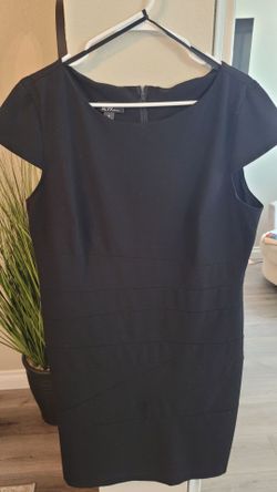 Alyx Black Cap Sleeve Sheath Dress Size 16