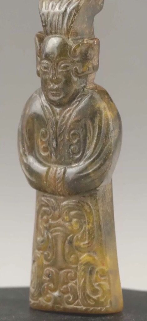 Handcarved Jade statue old ancient man