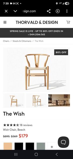 Wish Chair, Beech! Set of 2!