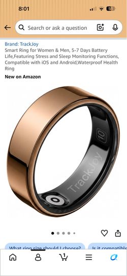 TrackJoy Smart Health Ring 7and 9