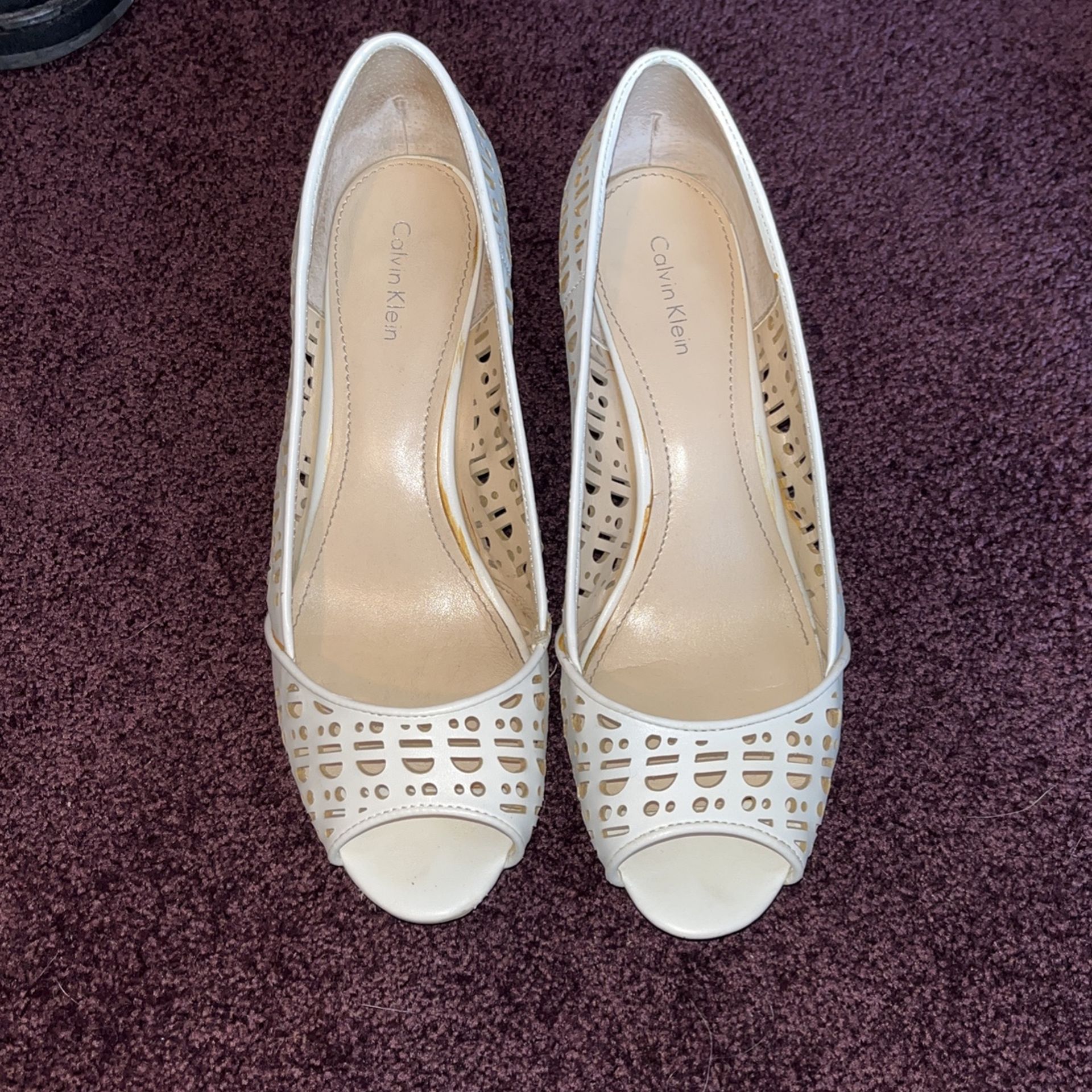 Calvin Klein Cream Heels