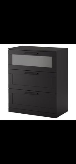 BRIMNES 3-drawer dresser, black, 30 3/4x18 1/8x37 3/8 "