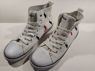 Polo Ralph Lauren white high tops with embroidery, men 6