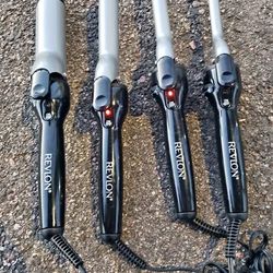 Set of 4 Revlon Curling Irons