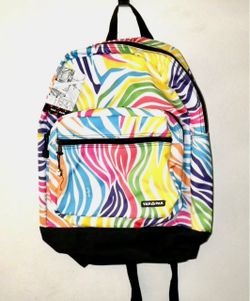 NEW Yak Pak RAINBOW ZEBRA STRIPE Backpack