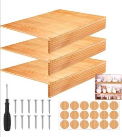 3-Pack Wood Wire Shelf Covers – 24" x 16" –  New