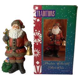 Traditions Vintage Porcelain Santa Collector 