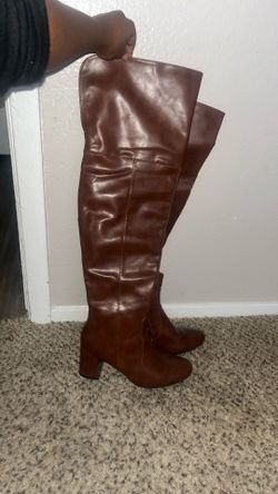Brown high boots