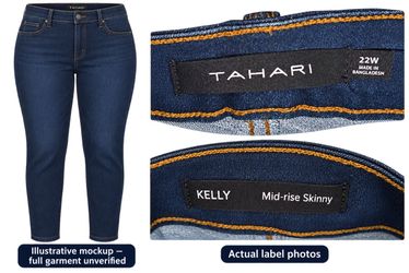 Tahari Kelly Mid-Rise Skinny Jeans Size 22W