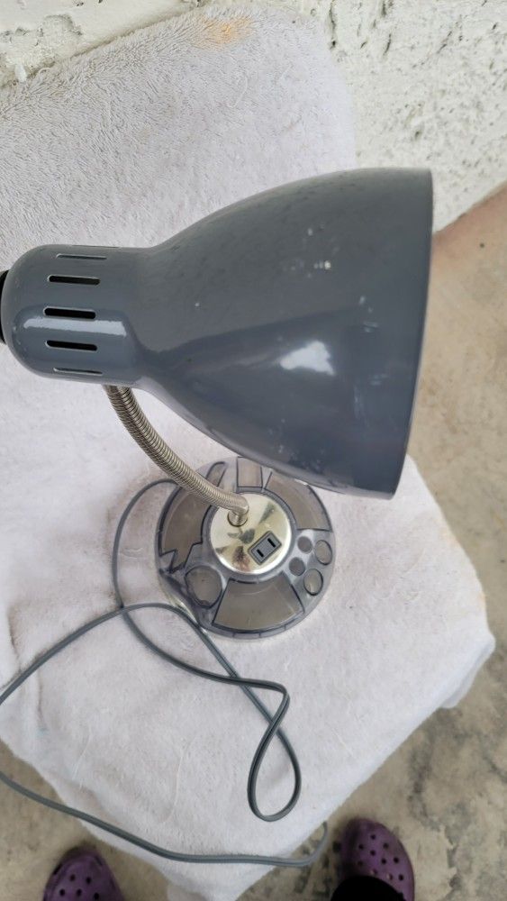 Desk table lamp with organizer works