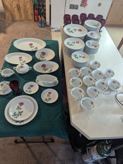PLATINUM LINED ROSE CHINA
