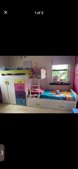 Kids Bunk Bed with Storage