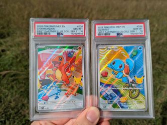 Pokemon Cards 2026 Charmander Promo #038 PSA 10 Gem Mint & Squirtle Promo #039 PSA 10 Gem Mint First Partner Illustration Collection Series 1