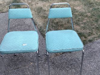 Vintage MCM chrome dining chairs -set of 2