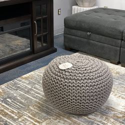 Woven Ottoman $75