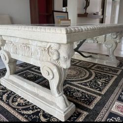 Carved Stone Marble Coffe Table