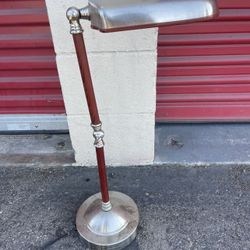 Vintage Sharper Image Design S1412 Wood & Chrome Adjustable Table 