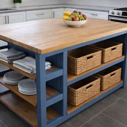 Custom Designed Rustic Kitchen Islands And Tables. 