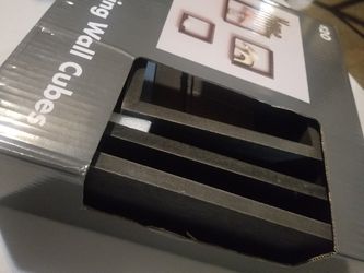 3 Piece Nesting wall shelf cubes Black Home Office shelves