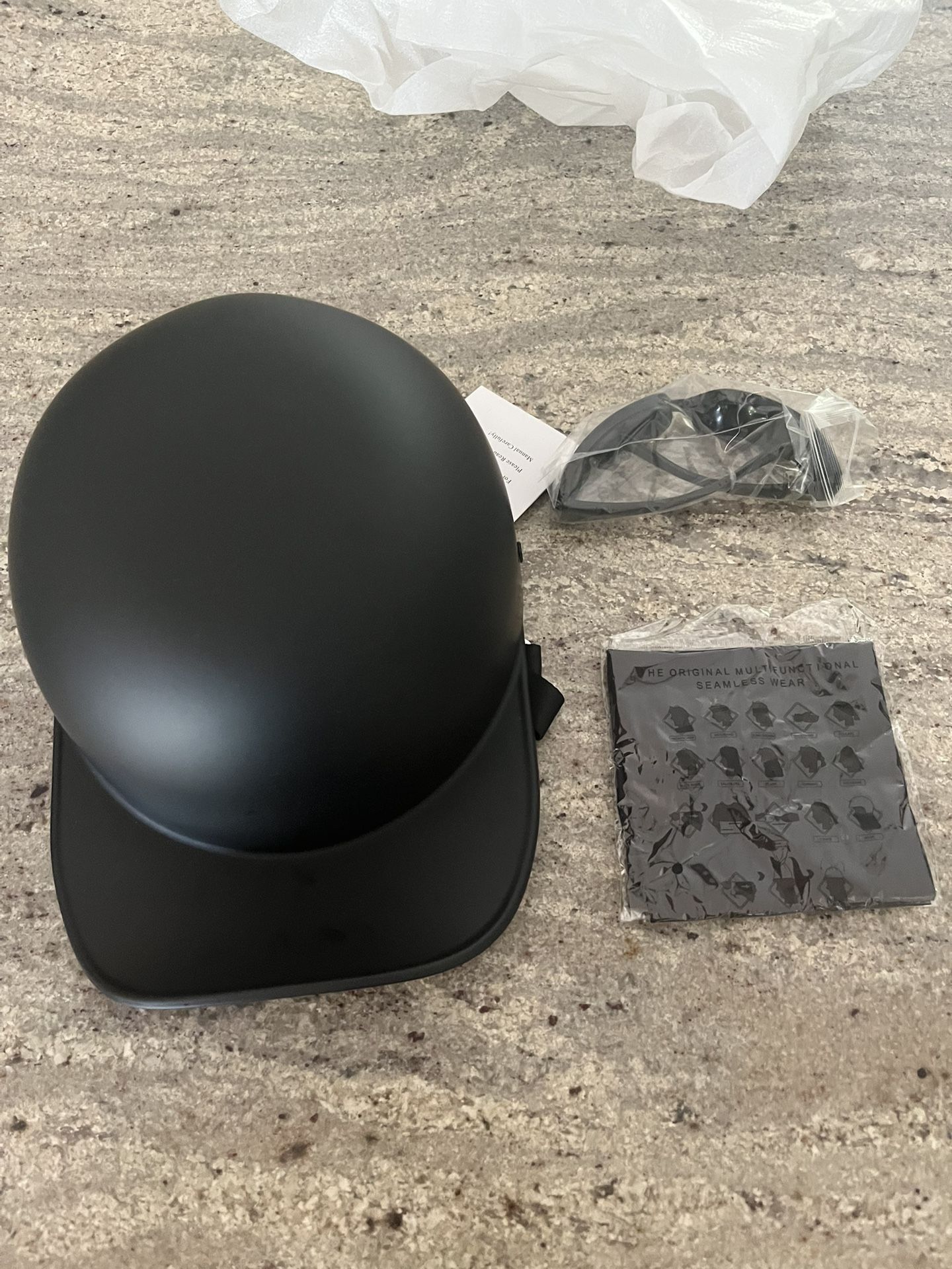 Yesmotor Baseball Style Cap Motorcycle Helmet., Adult Medium 