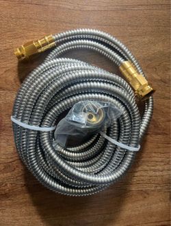25 Feet Stainless Steel No Kink Metal Garden Hose
