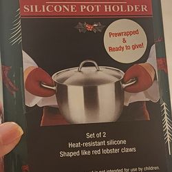 Lobster Claws Set/2 Silicone Pot Holders BNIP