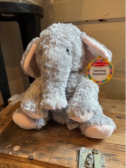 Melissa and Doug Sterling Stuffed Elephant NEW.