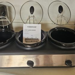 Farberware 3 Crock Inline Slow Cooker 