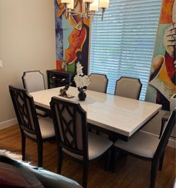 Dining table and chairs