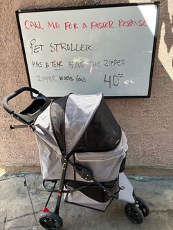 Pet Stroller with Mesh Canopy