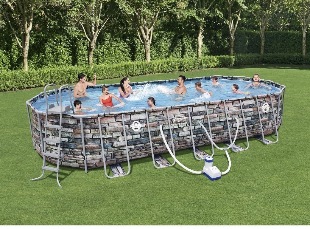 Coleman 26' x 52" Power Steel Oval Above Ground Pool Set with WiFi Pump