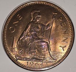 1964 Great Britain 1 Penny Uncirculated Coin