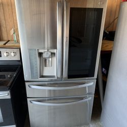 LG Refrigerator With Glass Door 