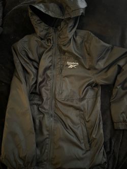 Kids Black Reebok Water-Resistant athletic Jacket 14/16 LIKE NEW