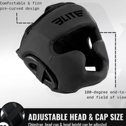 Elite Sports Best Boxing Headgear, Training Sparring Safety Head Guard for MMA, Kickboxing Trainees, Muay Thai, and Boxing for Adult Men