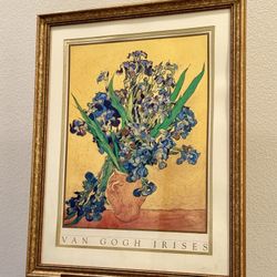 Framed gallery print of Van Gogh's Irises