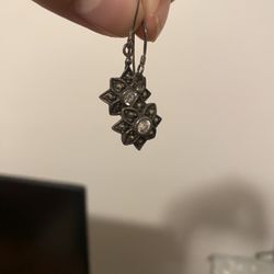 Diamond Flower Earrings