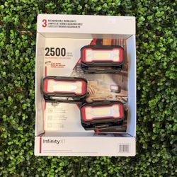 Infinity XT 3-Pack Rechargeable LED Worklights 2500 Lumens