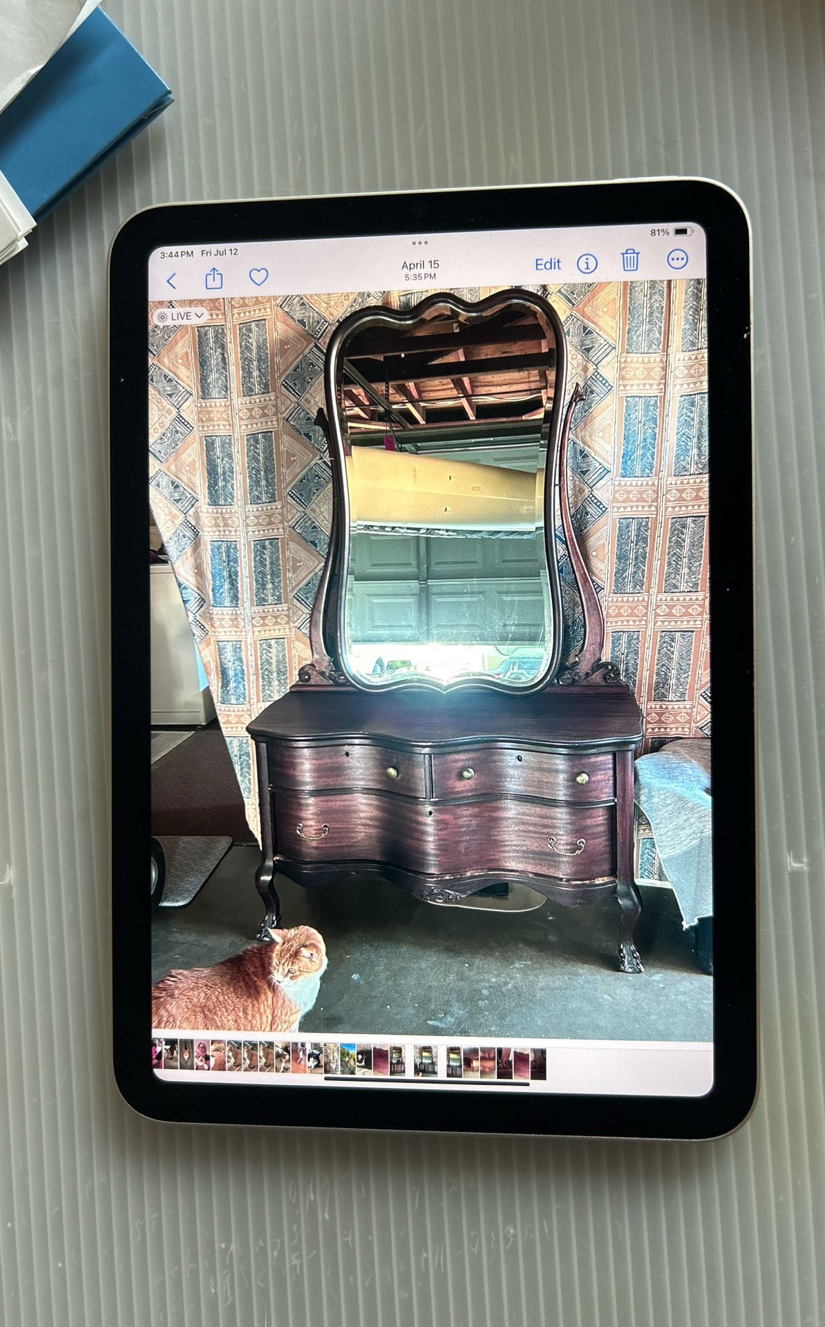 Antique Women’s Dresser With Beveled Mirror
