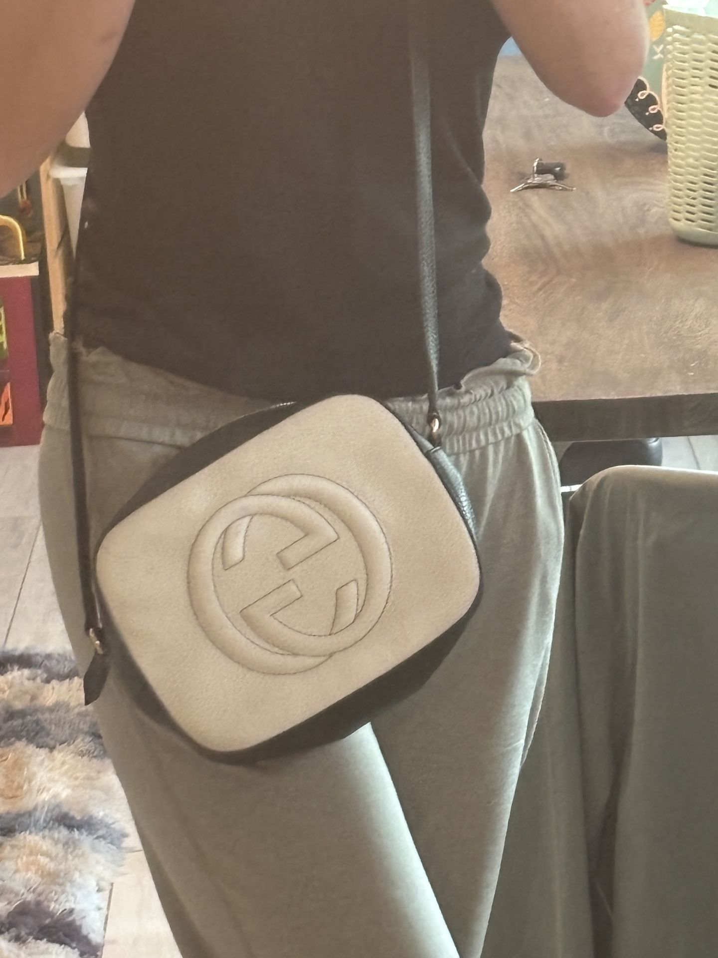 Black And Cream Authentic Gucci Bag