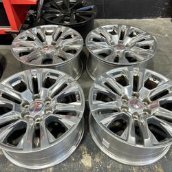  (4) 20" GMC Sierra Yukon DENALI OEM 5917 wheels rims 2023-2026 6x5.5 Chevy Tahoe Silverado 