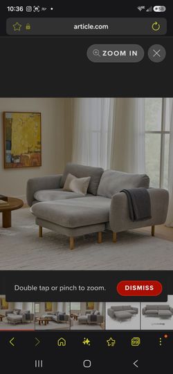 Sanders 85,5" reversible sectional gray