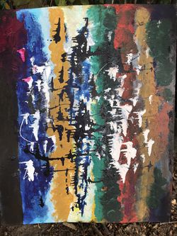 Abstract painting canvas