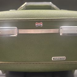 VIntage American Tourister  Train Case Green
