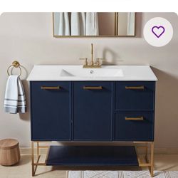 New in box 40" Free standing bathroom vanity and sink