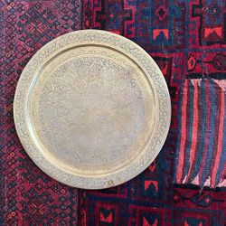 Moroccan brass tray  
