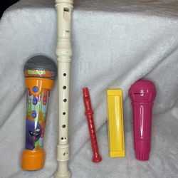 YAMAHA RECORDER UGLY DOLLS MUSICAL MICROPHONE BUNDLE kids instruments 