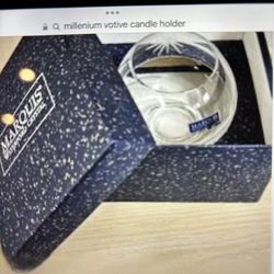 New-Marquis By Waterford -2000  Millennium Celebration Collection - Votive With Candle - Shooting Star